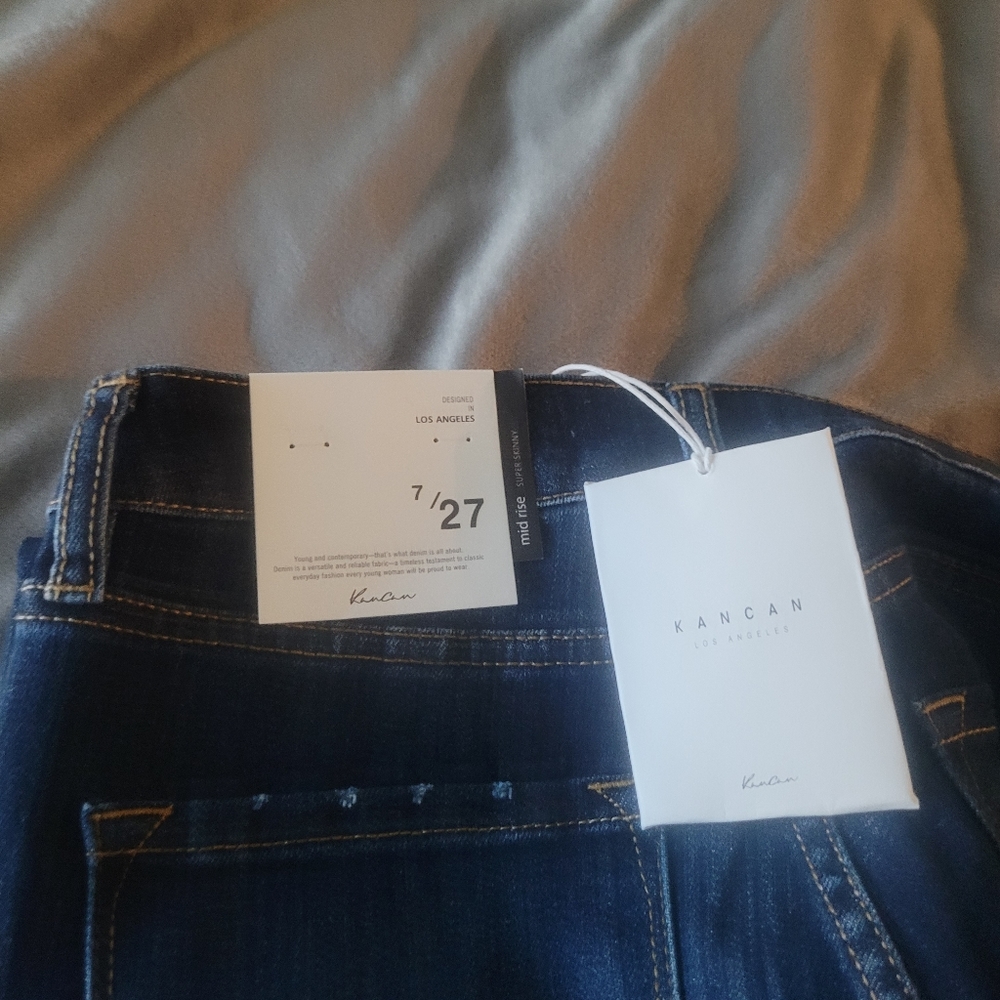 Kancan dark wash skinny jeans